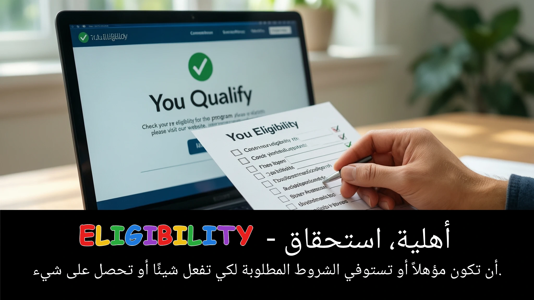 Arabic Illustration for eligibility